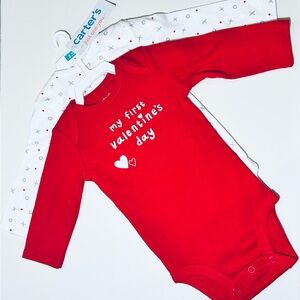 Carter's Red Valentine's Day Baby Onesie